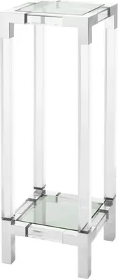 Produktbild von Casa Padrino Luxus Beistelltisch / Säule Silber 35 x 35 x H. 100 cm - Luxus Designer Möbel