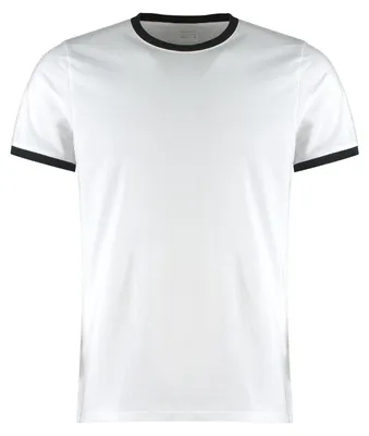 Image de Kustom Kit - T-shirt pour homme FK2062 (S) (blanc/noir)