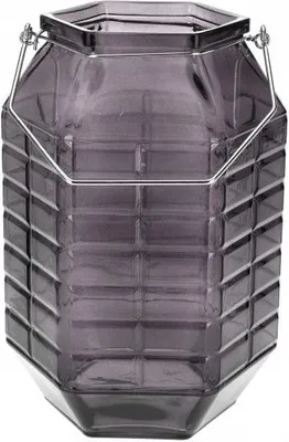 Obrázek produktu pro Dekorativní skleněný svícen černý 28 cm