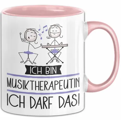 Produktbild von Geschenk für Musiktherapeutin Tasse Lustige Geschenkidee Geburtstag Ich Bin Musiktherapeutin Ich Darf Das (Rosa)