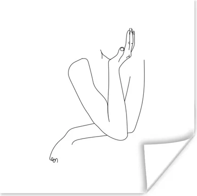 Produktbild von MuchoWow® Poster Linienkunst - Frauen - Abstrakt - Hände 50x50 cm - Wohnzimmerdekoration