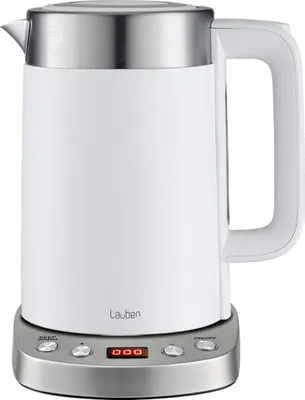 Zdjęcie produktu dla Lauben Electric Kettle EK17WS, 1.7L, 2200W, Regulacja Temperatury, Funkcja Keep Warm, LCD, Minimalistyczny Design, Wyjmowany Filtr