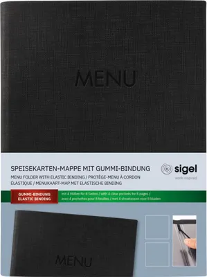 Immagine prodotto di sigel SM203 sigel cartella menu MENU, DIN A5, nero