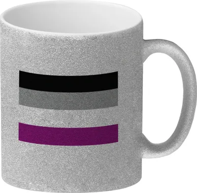 Produktbild von Asexual Flagge Gleichberechtigung Glitzer-Kaffeebecher