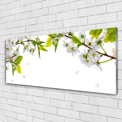 Produktbild von Acrylglasbilder 125x50 Wandbild Druck Blumen Blätter Natur