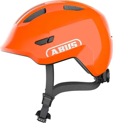 Zdjęcie produktu dla Kask dziecięcy ABUS Smiley 3.0 - kask rowerowy z niskim dopasowaniem, przyjaznymi dla dzieci wzorami i miejscem na warkocz - dla dziewczynek i chłopców - błyszczący pomarańczowy, rozmiar M (50-55 cm)