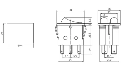 Obrázok produktu pre Ovládací kolískový spínač IRS-2101-3C3