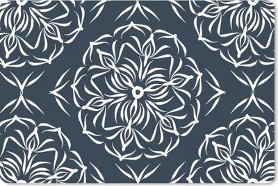 Produktbild von MuchoWow® Schreibtischunterlage Muster - Blume - Dunkelblau 60x40 cm - XXL Mauspad - Großes Mauspad