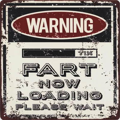 Produktbild von Moritz Retro Deko Blechschild Warning Fart now Loading Geschenk-Idee aus Metall Vintage-Design zur Dekoration