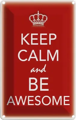 Produktbild von vianmo Blechschild 18x12 cm Keep Calm and be Awesome Yoga