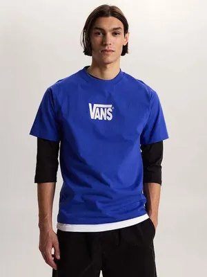 Image de T-shirt homme Vans, modèle VN000SWDFRX1, couleur bleu roi (royal cobalt)