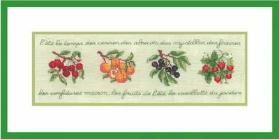Produktbild von Le Bonheur des Dames Kreuzstich Set "Fruchtfries", Zählmuster, 31x9cm