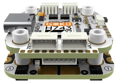 Zdjęcie produktu dla Zestaw kontrolera lotu i ESC do dronów wyścigowych FPV – H743 Pro Mini – 20 x 20 mm – AM32 45 A, 32-bitowy, 128 K – do quadkopterów wyścigowych FPV – zestaw 45 A