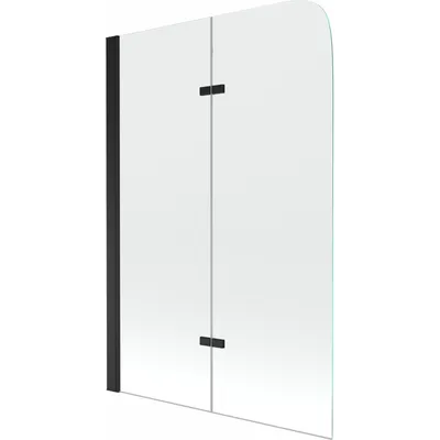 Obrázok produktu pre Mexen Felix vaňová zástena dvojkrídlová 100 x 140 cm, transparentnéné, čierna - 890-100-002-70-00
