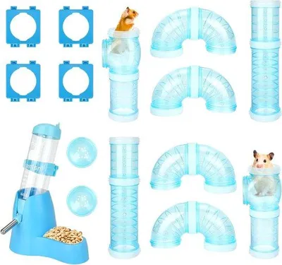 Produktbild von Hamstertunnel-Set mit Wasserflasche und Zubehör