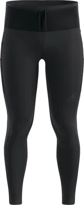 Schwarze Odlo X-Alp Warm Cargo-Trailrunning-Tights mit hohem Bund und seitlichen Taschen