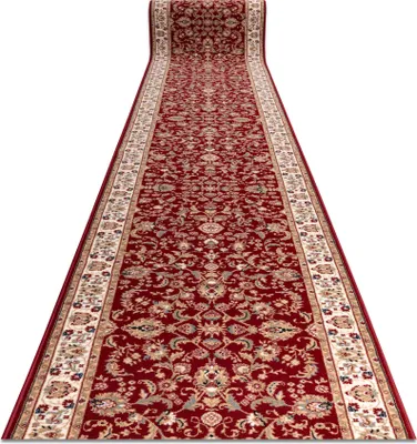 Produktbild von Läufer Wolle NAIN Ornament, Blumen 144 51066 rotwein / beige 100cm rot 100x1150 cm