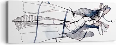 Produktbild von Bild auf Leinwand - Leinwandbild - Einteilig - Hände Surrealismus Grafik - 90x30cm - Wand Bild - Wanddeko - Wandbilder - Leinwanddruck - Bilder - Wanddekoration - Leinwand bilder - AB90x30-4447