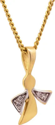 Produktbild von Anhänger Engel mit Zirkonia mit Kette 1,1 mm 333-8 Karat Gold 42 cm