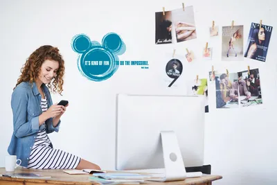 Produktbild von Komar Deco-Sticker "It's kind of fun" 50 x 70 cm, blau, 14012h