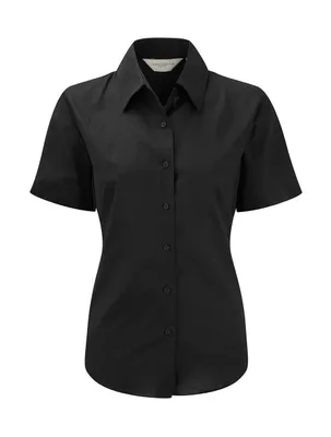 Produktbild von Russel Damen Business Oberteil Shirt Bluse T-Shirt kurzarm, Größe:S (36), Farbe:Schwarz