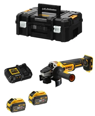 Imagen del producto de Amoladora DeWALT DCG418X2 FlexVolt (2 x 54V/18V 9,0 Ah + DCB116 + TSTAK II)