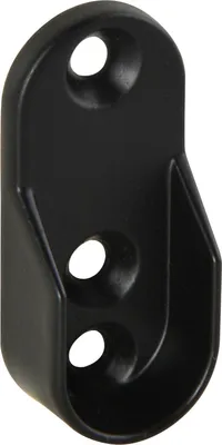Produktbild von Schrankrohrlager Oval 1 für Schrankrohr, 3 Schraublöcher, Zink schwarz
