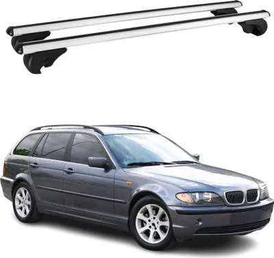 Produktbild von Dachträger Grundtäger für BMW 3er E46 Touring 1999-2007 75kg Silber Alu 2 tlg