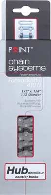 Produktbild von Point 410N Fahrradkette Nabenschaltung Kettenschloss Fahrrad Kette Rücktrittbremse 1fach