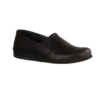 Produktbild von Rohde 6402-90 Herren Hausschuh, Schwarz, Leder, NEU, Kaltfutter - Haus - hüttenschuhe Herren Hausschuhe, Schwarz, leder (softnappa)