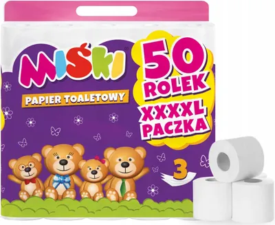 Produktbild von Toilettenpapier 50R MIŚKI 3W – 50 Rollen