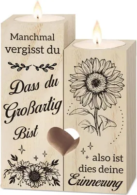 Produktbild von Herzförmiger Kerzenständer für Freundin - Genesungsgeschenk, inspirierend, Geburtstagsgeschenke