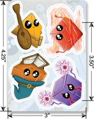 Produktbild von Sticker - Kawaii Dice Pack 2
