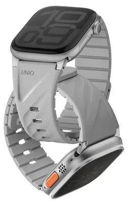 Obrázek produktu pro UNIQ Fluo magnetický řemínek pro Apple Watch 49/46/45/44/42/41/40 mm, Mist grey