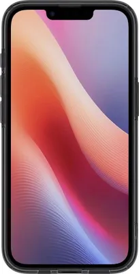 A black phone case is shown against a white background.