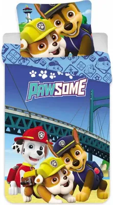 Produktbild von Paw Patrol Chase Baby Bettwäsche 2tlg Set 100x135 40x60 cm 100% Baumwolle