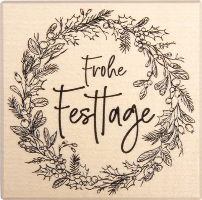 Produktbild von BUTTERER Stempel "Frohe Festtage"