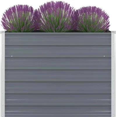 Produktbild von Hochbeet 100 x 100 x 77 cm Verzinkter Stahl Grau