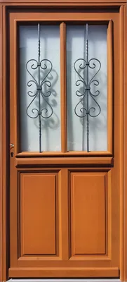 Image de Porte d'entree Bois vitree, SyraH H215 x L90 p, droit Cote Tableau