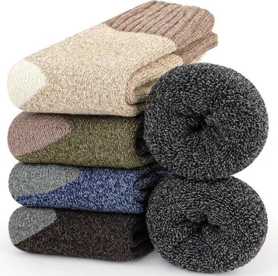 Obrázek produktu pro Teplé pánské ponožky 37–46, 5 párů, termoponožky, merino, sport, turistika, kancelář