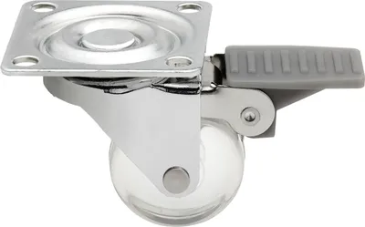 Produktbild von Möbelrolle transparent Ø 35 mm mit Bremse