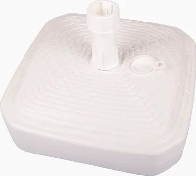 Produktbild von Sonnenschirmständer Weiß 12L befüllbar Rattan Schirmständer Schirmhalter Schirm