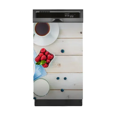 Produktbild von Magnete Dekorative 45x70 cm Küche Magnetmatte Spülmaschine - Kaffee Obst Himbeeren