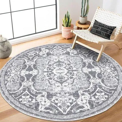 Productafbeelding van Famanu vloerkleed, rond, 120 cm - Zacht en antislip