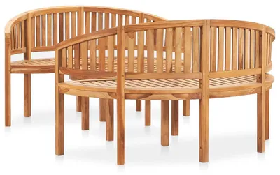 Produktbild von vidaXL 3-tlg. Garten-Lounge-Set Massivholz Teak
