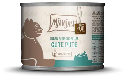 Produktbild von MjAMjAM Purer Fleischgenuss - gute Pute pur, Adult, jede Rasse, Truthahn, 200 g