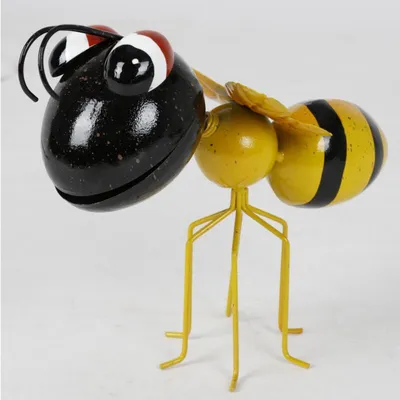 Image de Abeille Fiche de jardin en métal Décoration de jardin Fiche de plante Bee