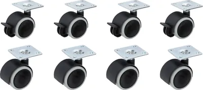 Produktbild von PARKSIDE® Lenkrollen- / Möbelrollen- / Transportrollen-Set (Möbelrollen-Set (8-teilig)) -