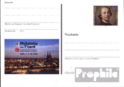 Produktbild von Belege Ganzsachen BRD (BR.Deutschland) 1994 PSo35 Amtliche Sonderpostkarte un Philatelia