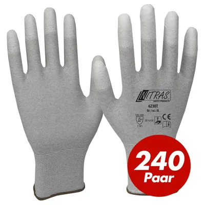Produktbild von NITRAS ESD-Handschuhe 6230T antistatisch Touchscreen EN388 240 Paar - div Größen Größe:7